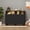 Black sesame, variant on Buffet Sideboard Cabinet with Charging Station, LED Light, Drawers, Adjustable Shelves