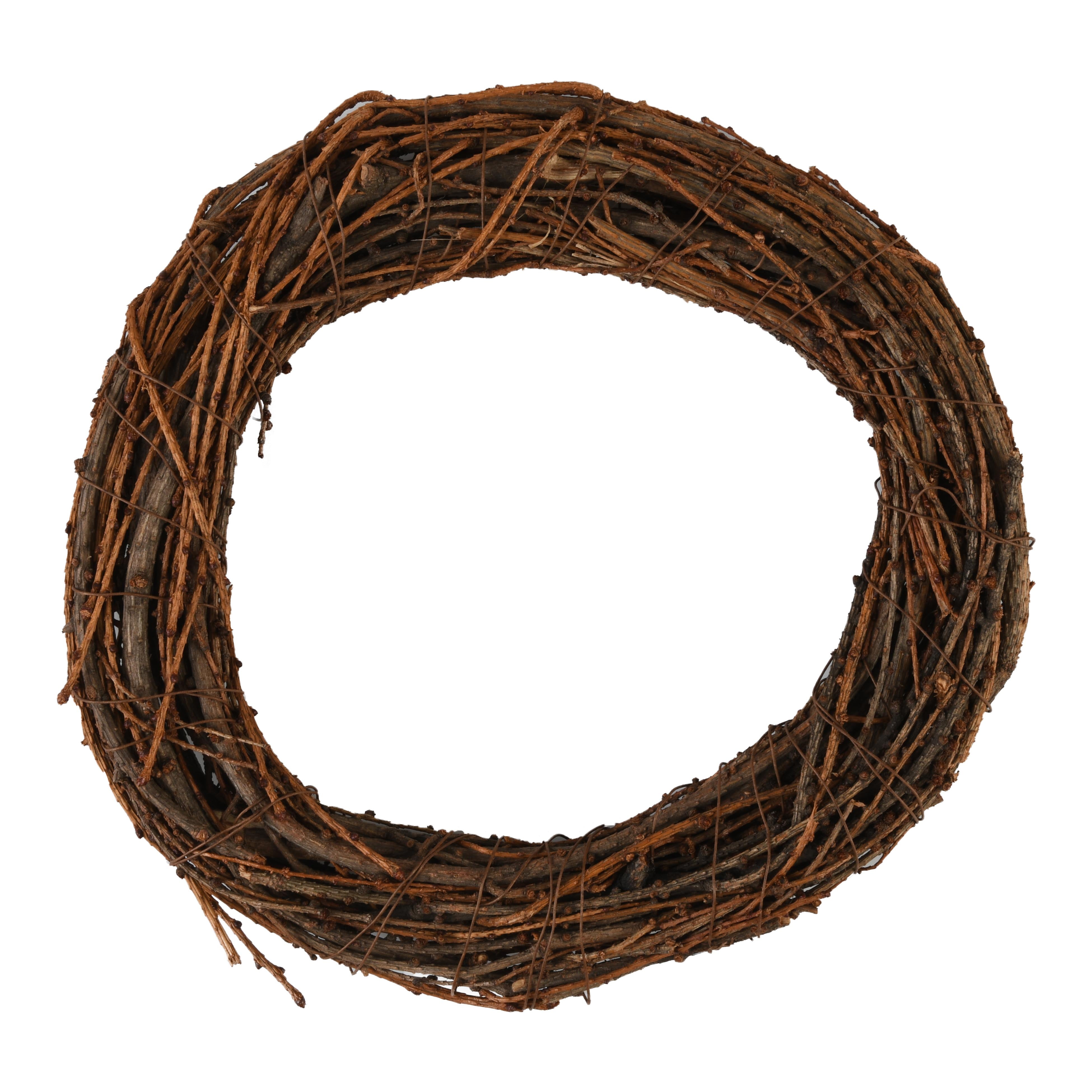 12 Inch PEPPERLONELY 1 PC Natural Grapevine Wreath 