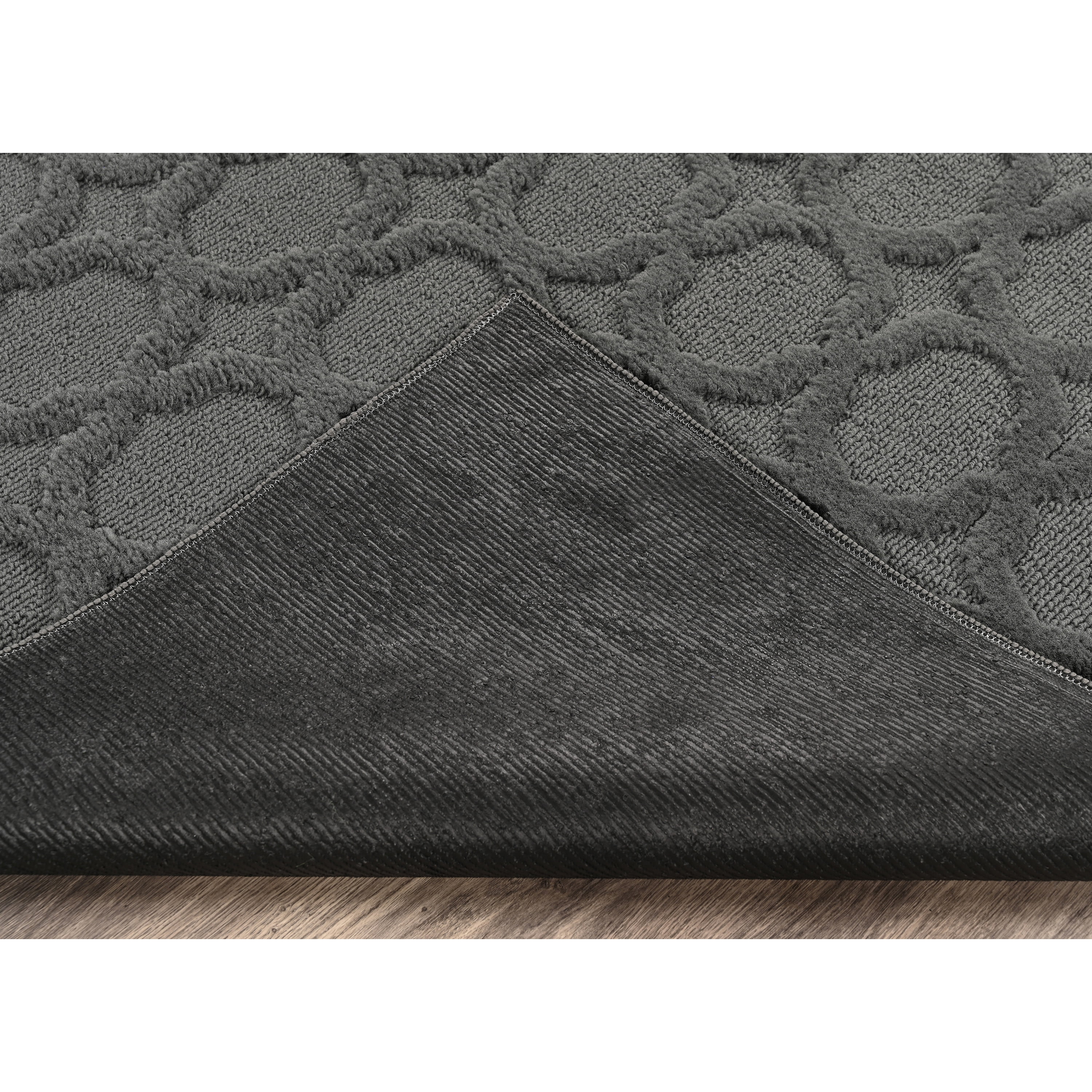 Garland Rug Garden Trellis Polypropylene Cinder Gray Indoor/Outdoor Area Rug, 9' x 12'