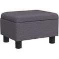 thumbnail image 5 of Small Foot Stool Under Desk Foot Stools Ottoman Footstool Foot Stools Small Footstools Foot Stool for Living Room Foot Rest 15" W x 12" D x 9.5" H Linen Dark Grey, 5 of 18