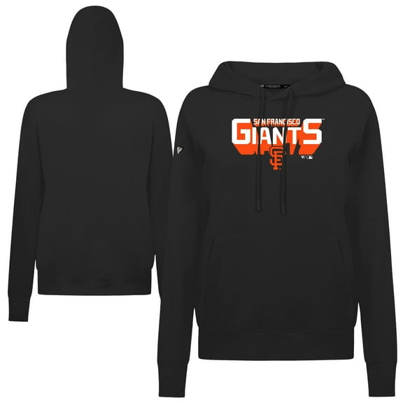 Women's Levelwear Black San Francisco Giants Adorn Retro 3D Pullover Hoodie
