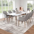 thumbnail image 6 of BERTHMEER 6'x9' Brown Abstract Area Rugs for Living Room Bedroom Dining Room Farmhouse Modern Contemporary Rugs Machine Washable non-slip, 6 of 7
