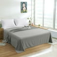 thumbnail image 5 of Flxxie 1800 Count Soft Brushed Microfiber Flat Sheet, Shrinkage, Fade Resistant Bedding Top Sheet, Easy Care, Smoke Gray, Full, 81"x96" with 4" hem, 5 of 6