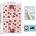 thumbnail image 5 of Valentines Day Pink Plaid Gnome Roses Love Hearts Kitchen Towels Dish Towels 18x26 Inch Home Decorations Hand Towels Set of 2 Drying Dishcloth, 5 of 5