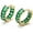 Green, variant on Mesovor Women Gold Cubic Zirconia Hoop Earrings 18K Gold Plated Huggie Hoops Earrings Stones Earrings Jewelry Gifts