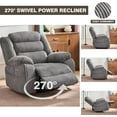 thumbnail image 5 of Power Swivel Rocker Recliner Chair for Adults with Massgae and Heat, USB and Type-C Charging Port, Infinite Position, Electric Glider Rocking Chairs for Living Room, Nursery, 5 of 10