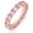 Pink, variant on 14K Gold Densely Set Moissanite Ring, 4mm Round Single-Row Ring, A Simplistic Yet Elegant Token for Memorable Moments,Fathers Day for Dad