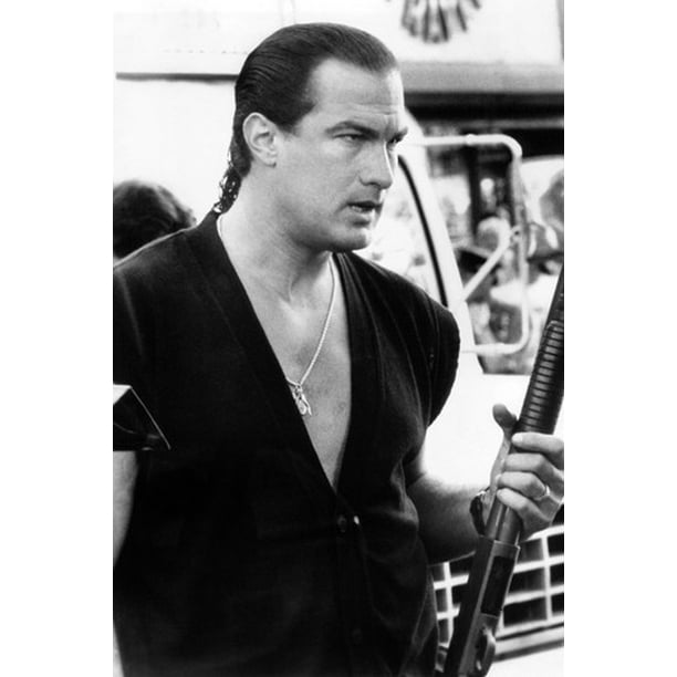 Steven Seagal Above The Law Sleeveless Vest Shotgun Ponytail Cool 24x36 Poster Walmart Com Walmart Com