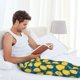 thumbnail image 5 of Fotbe Lemon Pantalones de Pijama para Hombre, Pantalones de Dormir, Pantalones de Casa con Cintura Ajustable y Bolsillos-Medium, 5 of 6