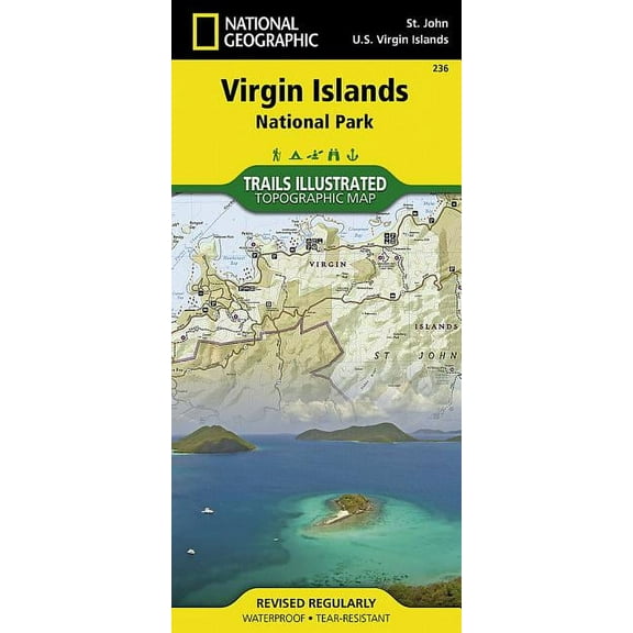 National Geographic Trails Illustrated M Virgin Islands National Park Map, Book 236, (Paperback)