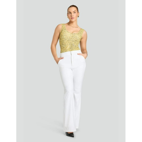 Mrs Momma Bear Scoop-Neck Tank Athleisure Gold, Iconic Lucky Lady Bodysuit (Women's)