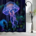 thumbnail image 2 of Jellyfish Fabric Shower Curtain Ocean Marine Life Washable Shower Curtains for Bathroom, Waterproof Bath Curtain with Hooks Home Decor 72x84in, 2 of 8