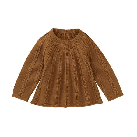 

QIPOPIQ Girls Clothes Clearance Newborn Infant Baby Girl Boy Winter Jacket Warm Button Coat Knit Outwear Sweater