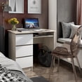 thumbnail image 2 of Costway 3-Drawer Computer Desk Writing Table Home Office w/Keyboard Tray Oak, 2 of 10