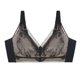 thumbnail image 1 of Women's Plus Size Bras Full Coverage Floral Lace Lightweight Push Up Everyday Bra Black C 42, 1 of 6