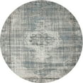 thumbnail image 1 of Ahgly Company Indoor Round Contemporary Pale Silver Gray Abstract Area Rugs, 8' Round, 1 of 6