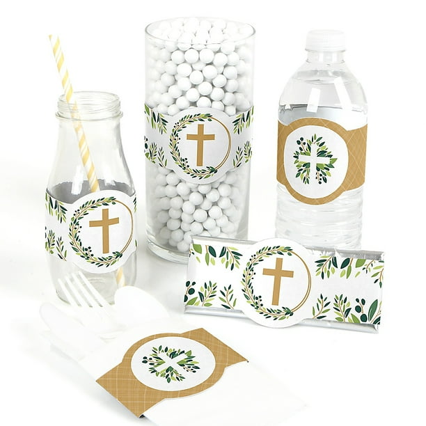 Elegant Cross DIY Party Supplies Religious Party DIY Wrapper Favors