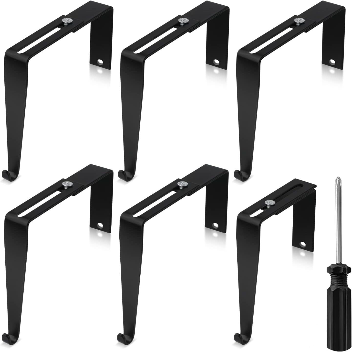 Bomutovy 6 Pack Adjustable Cubicle Hangers, Universal Partition Hanger