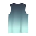 thumbnail image 3 of MESSUEN Womens Sleeveless Tops Tank Tops for Women Loose Fit Crew Neck Raglan Crew Neck Sleeveless Gradient Print Vest Fashionable Casual Top Womens Dress Shirts Tee Shirts Womens Mint Green M, 3 of 5