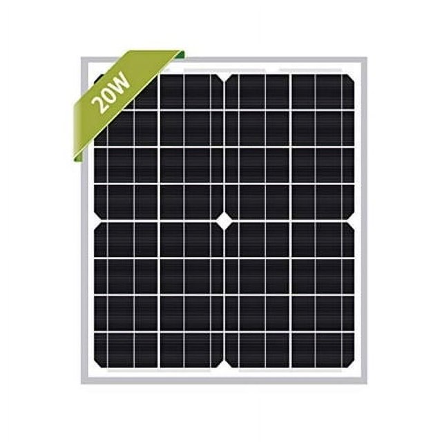 Newpowa 20W(Watt) Solar Panel Monocrystalline12V High Efficiency PV Module for RV Marine Boat Water Pump Off Grid