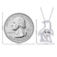 thumbnail image 6 of AFFY Pear Cubic Zirconia Penguin Pendant Necklace 14K White Gold Over Sterling Silver, 6 of 7