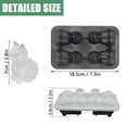thumbnail image 3 of Molde para cubitos de hielo Admaison con forma de gato 3D de silicona con embudo, 3 of 7