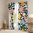 thumbnail image 3 of Manfei Chic Colorful Flowers Curtains Pack of 2 (42x84 Each) for Female Men,Polka Dots Curtains Blackout,Spring Garden Bedroom Curtains,Ultra Soft Home Decor, 3 of 6