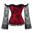 thumbnail image 3 of Jsaierl Women's Corset Top Plus Size Lace Sleeveless Gothic Renaissance Corset Party Bodysuit Corsets Going Out Bustier Shapewear, 3 of 6