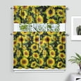 thumbnail image 2 of Rustic Blooming Curtains 36 Inch - 3 Panel Bohemian Country Farmhouse Set with Vintage Floral Print, Rod Pocket Kitchen Window Drapes, 2 of 6