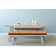 thumbnail image 2 of Burnt Orange Bench Pad, Retro Design Inspirations with Doodle Style Circles and Stripes Swirled Lines, HR Foam Cushion with Decorative Fabric Cover, 45" x 15" x 2", Multicolor, by Ambesonne, 2 of 3