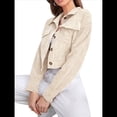 thumbnail image 2 of Chaqueta Informal Retro de Larga con Solapa y Botones de para Mujer Albaricoque M, 2 of 8