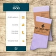 thumbnail image 6 of No Cold Feet Fun Colorful Novelty Dress Socks for Men, Solid Lilac, Men's Size 8-13, Crew Socks, 6 of 7