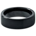 thumbnail image 3 of Charming Jewelers Tungsten Wedding Band Ring 6mm for Men Women Comfort Fit Black Pipe Cut Brushed Lifetime Guarantee Size 15, 3 of 5