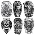 thumbnail image 2 of Tatuaje Falso 6 Uds. Pegatinas Impermeables Creativos para Mujer Y Hombre, 2 of 9