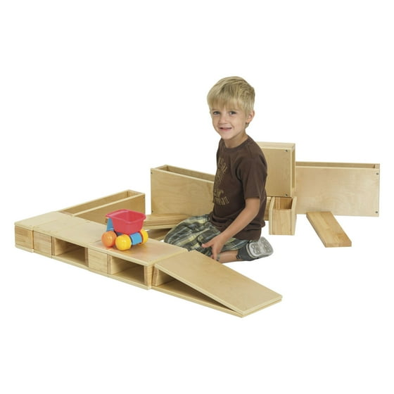 Ecr4kids Wooden Hollow Blocks Set Of 18 Com
