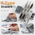 thumbnail image 6 of Nicpro 35PCS Art Mechanical Pencil Set, 3 PCS Metal Drafting Pencil 0.5 mm & 0.7 mm & 0.9 mm & 3 PCS 2mm Lead Holder (6B 4B 2B HB 2H 4H Colors) For Sketching Drawing With 20 Tube Lead Refills Case, 6 of 7