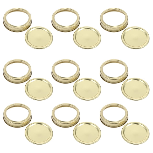 20 Pcs Couvercles de Bocaux Mason Couvercles de Bocaux Mason Couvercles de Bocaux Mason (Doré)