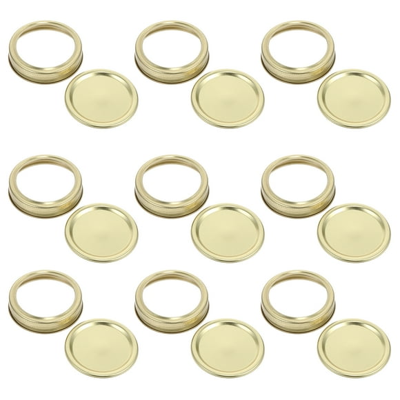 20Pcs Mason Can Lids Jar Covers Mason Jar Lids Mason Can Covers (Golden)