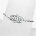 thumbnail image 1 of Alamode 3W515-9 Anneau en Laiton Rhodié pour Femmes avec AAA Grade CZ en Clair - Taille 9, 1 of 1