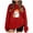 Red, variant on DianGeFu Womens Hoodies Pullover Plus Size Loose Long Sleeve Blouse Round Neck Sweatshirts for 2024 Halloween Fashion Casual(Orange,L)