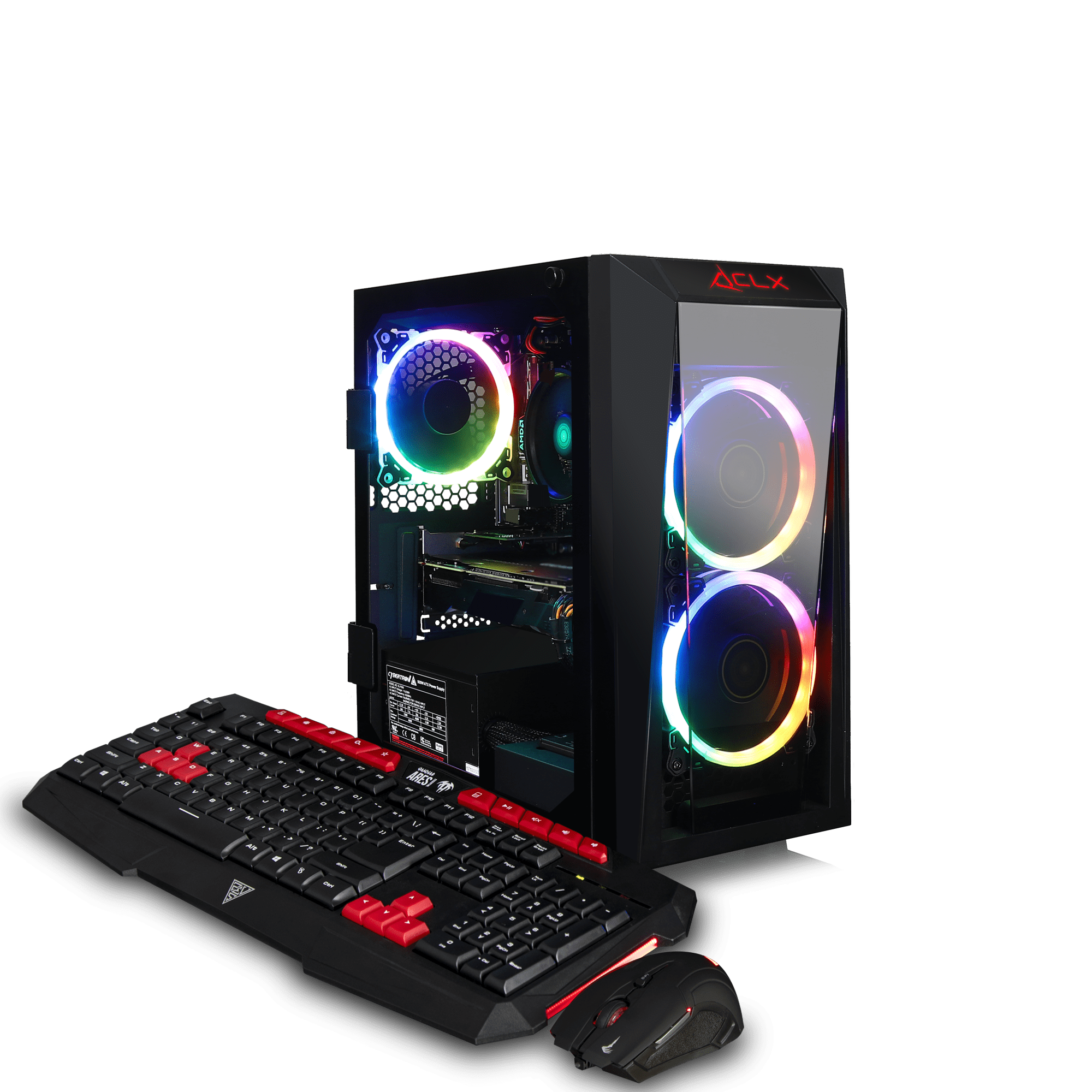 CLX SET GAMING AMD Ryzen 3 2200G 3.50GHz, Radeon RX 580 4GB, 8GB Mem, 120  SSD + 1TB HDD - Walmart.com - Walmart.com