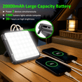 thumbnail image 2 of Cpeelsdo LED Camping Lantern Rechargeable, 20000mAh Portable Camping Lights, 1300lm Ultra Bright & 4 Lighting Modes, IPX4 Waterproof Camping Essentials for Power Outages, Emergency, Tent, Outdoor, 2 of 6