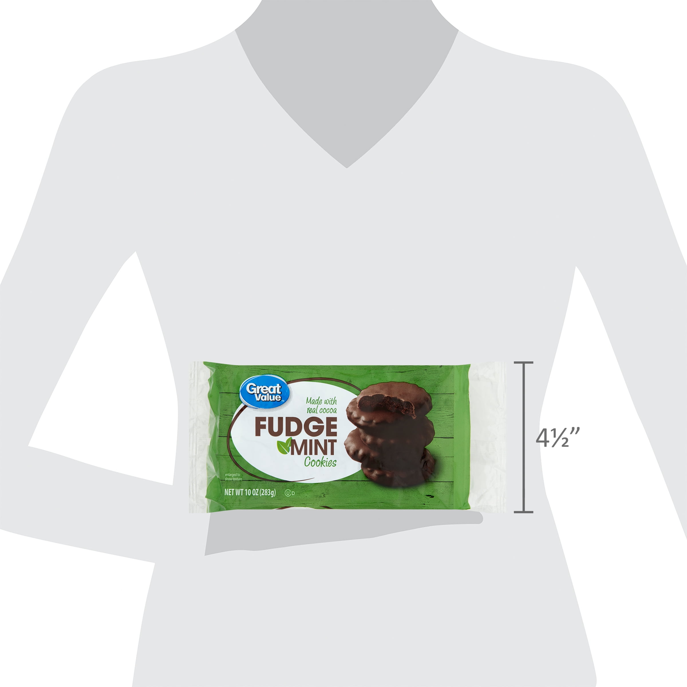Great Value Fudge Mint Cookies, 10 oz