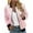 Pink, variant on Baseball Jacket Lightweight Zip up Long Sleeve Outerwear Windbreaker with Pocket Casual Coat Fall Jackets Womens Sweatshirts Hoodies S-106 Light Blue M