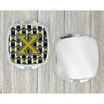 thumbnail image 4 of Letter X Football Blue and Gold Compact Mirror CJ1074-XSCM, 4 of 4