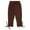 Brown, variant on NAISIBABY Girls Cropped Pants with Lace-Up 8T, Elastic Waist Loose Fit Lightweight Casual Fashion Tapered Pants Brown(6-13T)