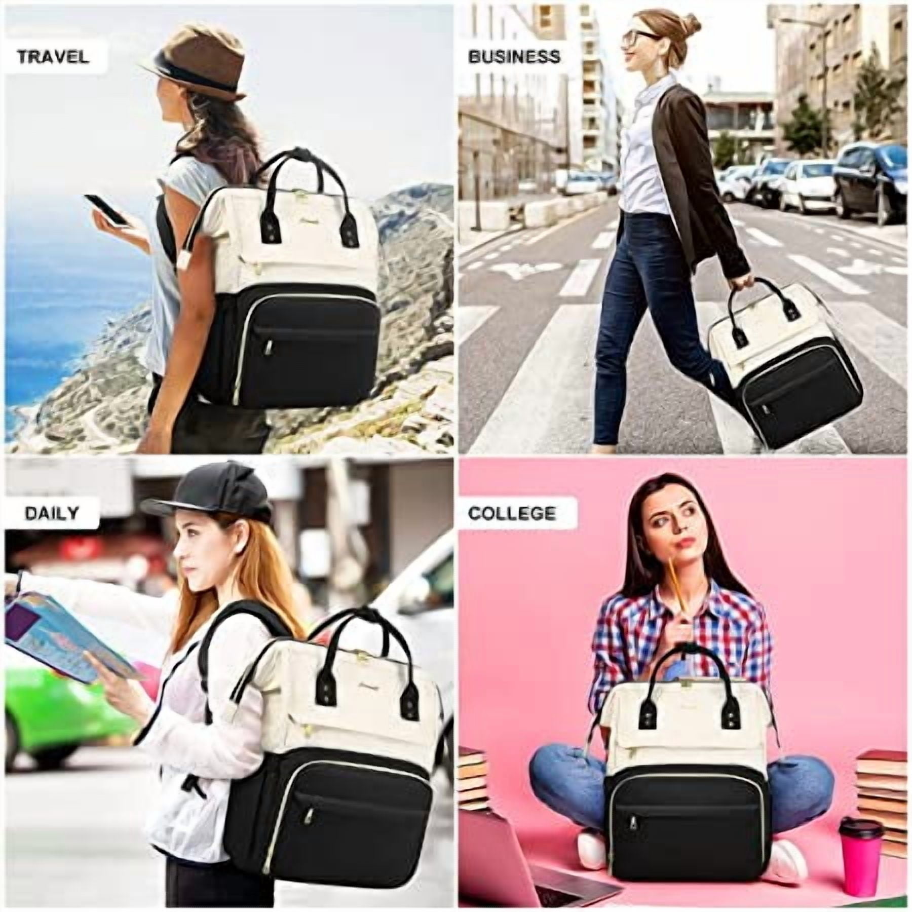 Lovevook Laptop Backpack for Women,17.3" Business Computer Bag Teacher Nurse Backpack Purse with Anti-Thief Pocket, Larger Waterproof Travel Bag College Backpack with USB Charging Port