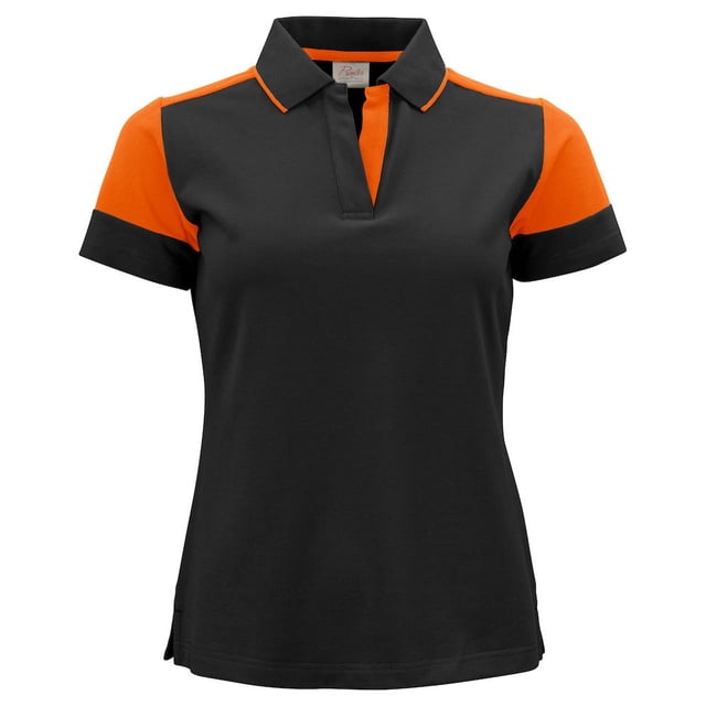 Printer PRIME - Polo para Mujer (Negro, Naranja)