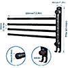 thumbnail image 2 of noir Porte-serviettes Salle De Bain Avec 4 Barres 180rotatives Sche-serviettes En Acier Inoxydable Sus304 32cm Porte Serviette Murale Sche-serviet, 2 of 5
