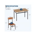thumbnail image 4 of 5 piece dining mesa set para 4 - kitchen mesa y sillas con heavy duty metal frame y cushioned asientos - space saving dinette muebles para small space apartments, 4 of 8
